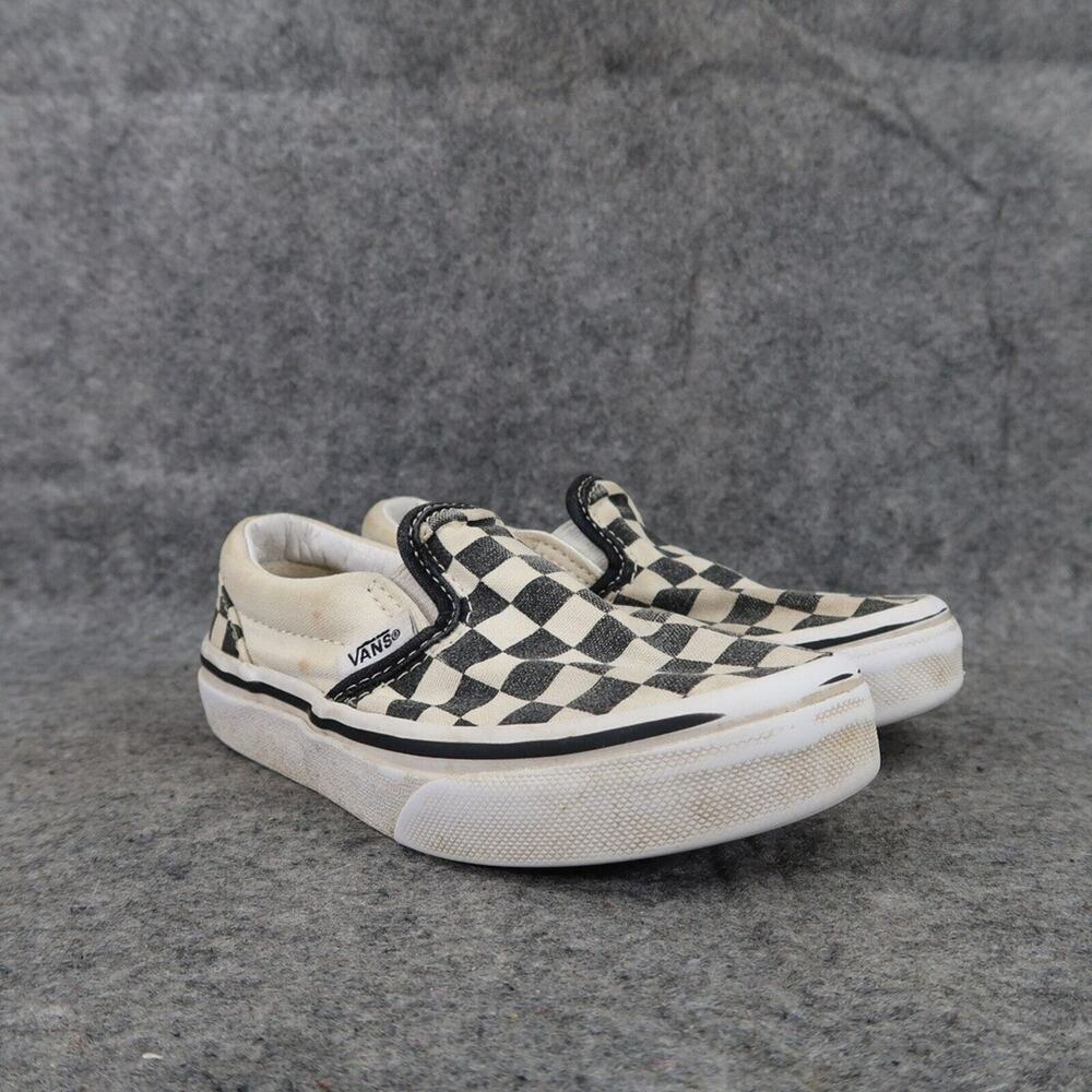 Vans Shoes Kids 10.5 Sneakers Classic Slip On Checkerboard Skate Casual Active